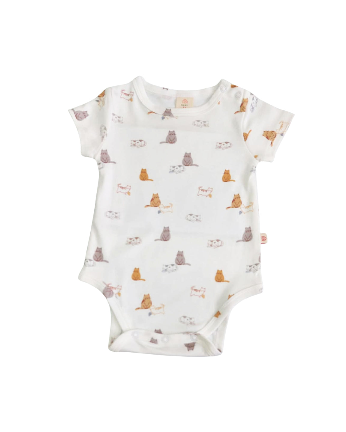 Short-Sleeve Onesie - Sleepy Cats