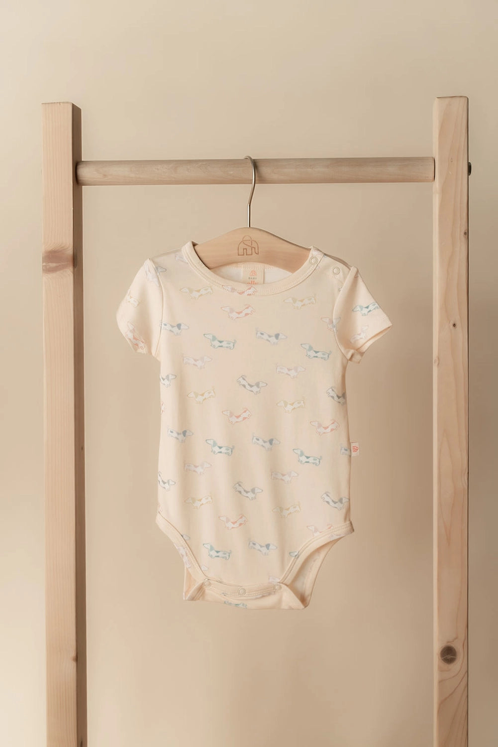 Short-Sleeve Onesie - Rainbow Hot Dogs