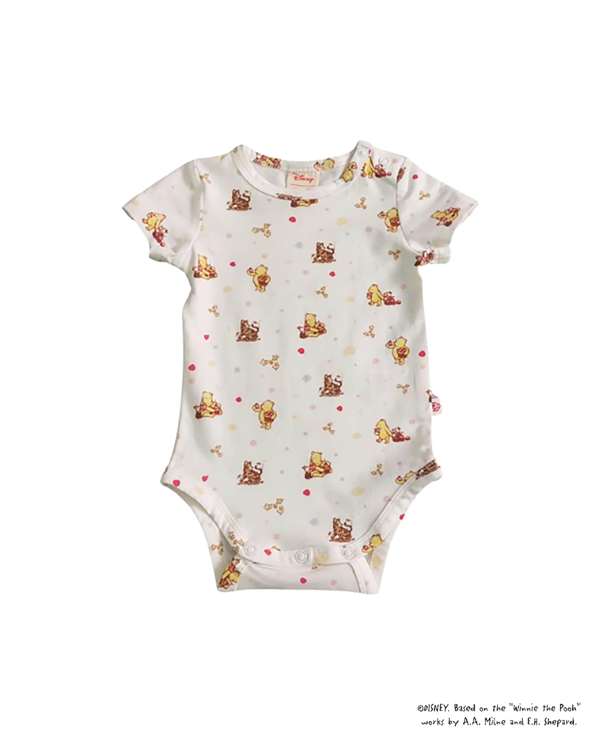 Short-Sleeve Onesie - White Harvest Pooh