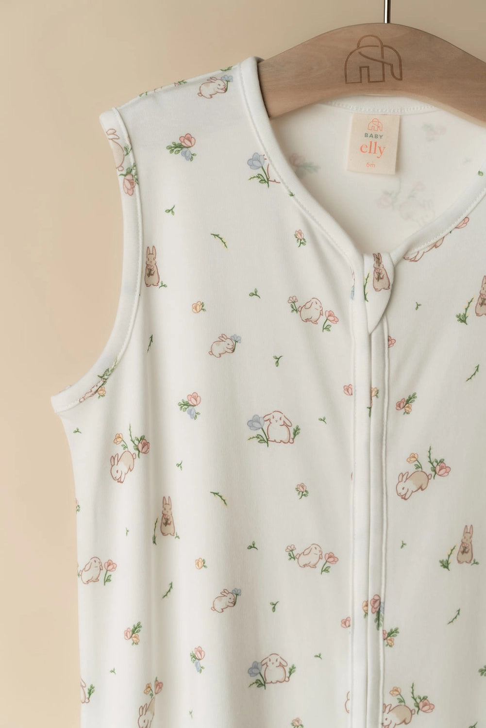 Sleeping Bag - White Floral Bunny (0.2 TOG)