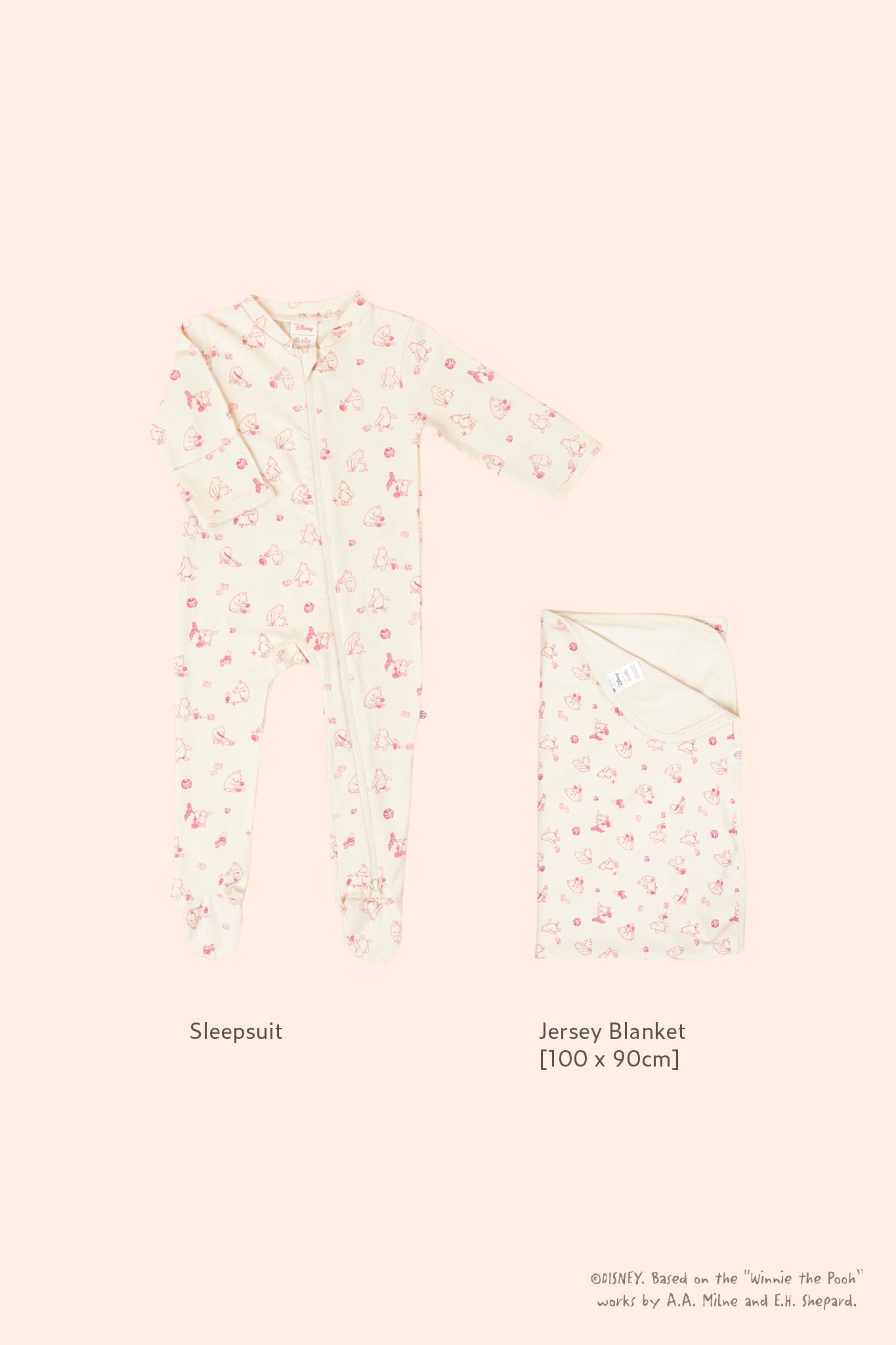 Signature girl gift set sleepsuit and jersey blanket