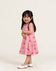 Sleeveless Dress - Pink Teapots