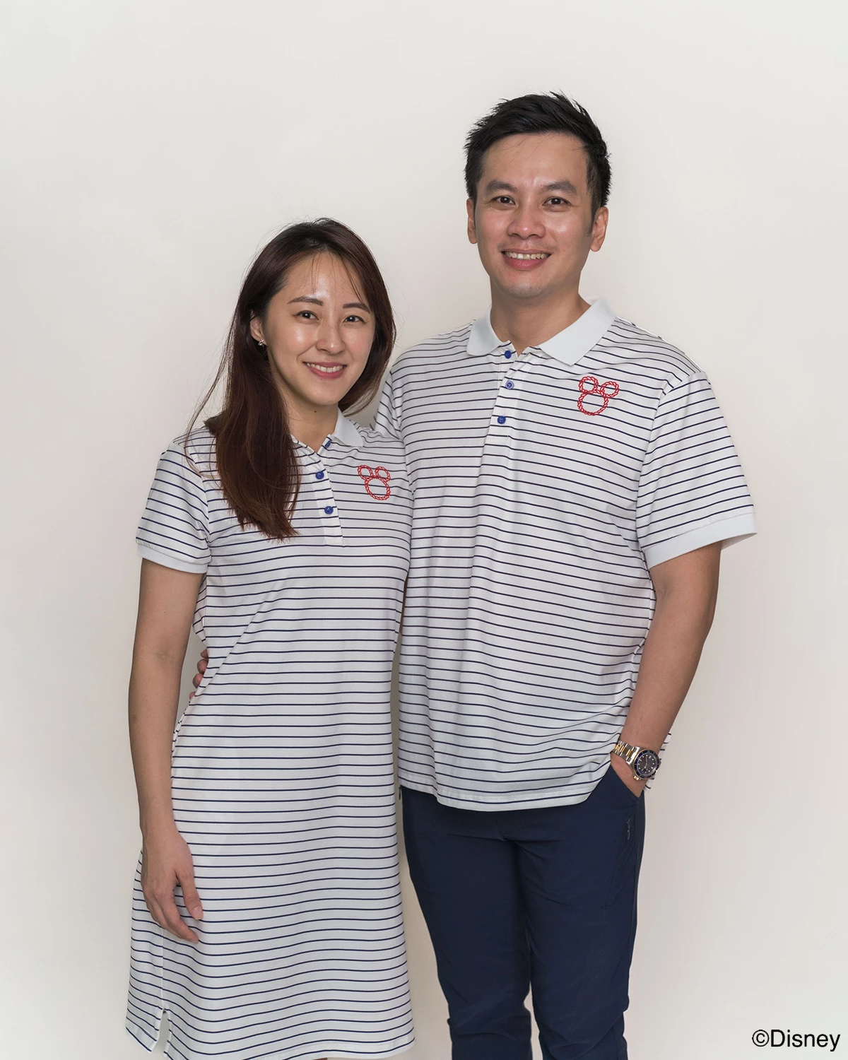 Men's Polo Tee - Sailor Mickey Stripes
