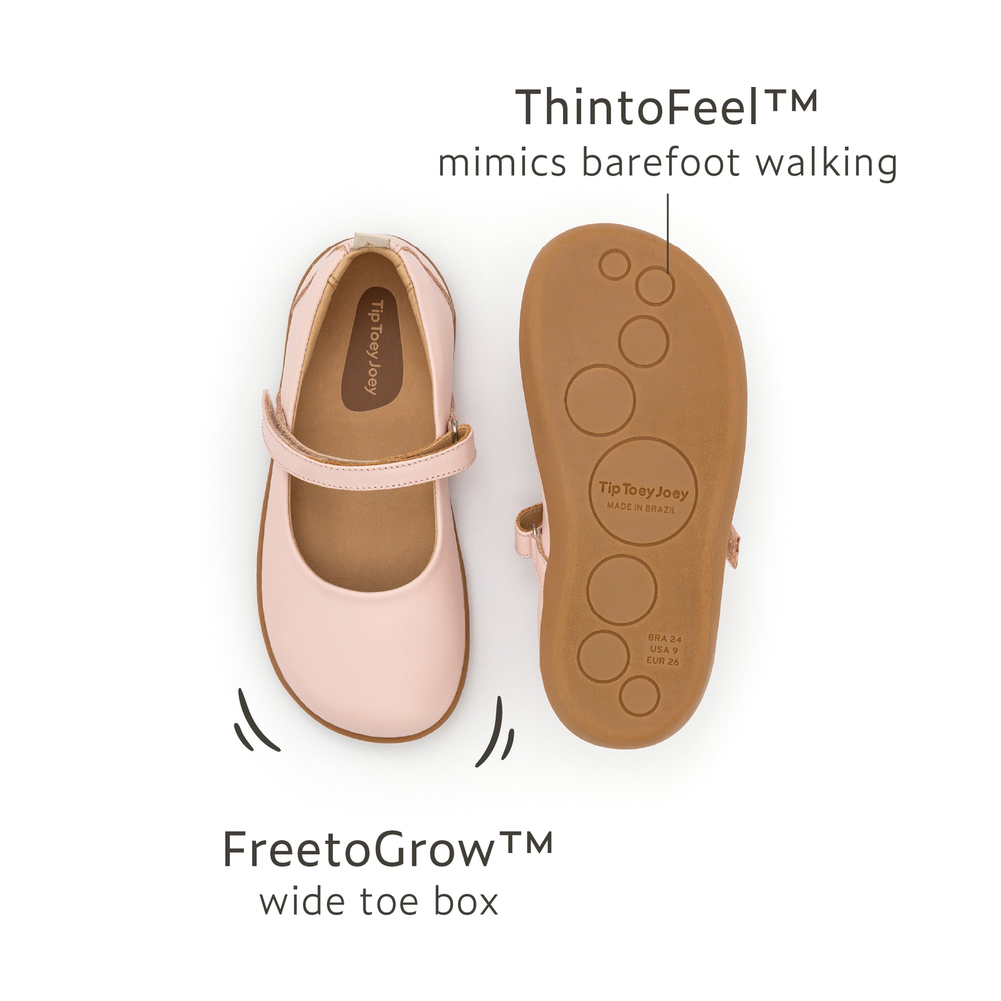 Catch Mary Janes Blossom Pink sole