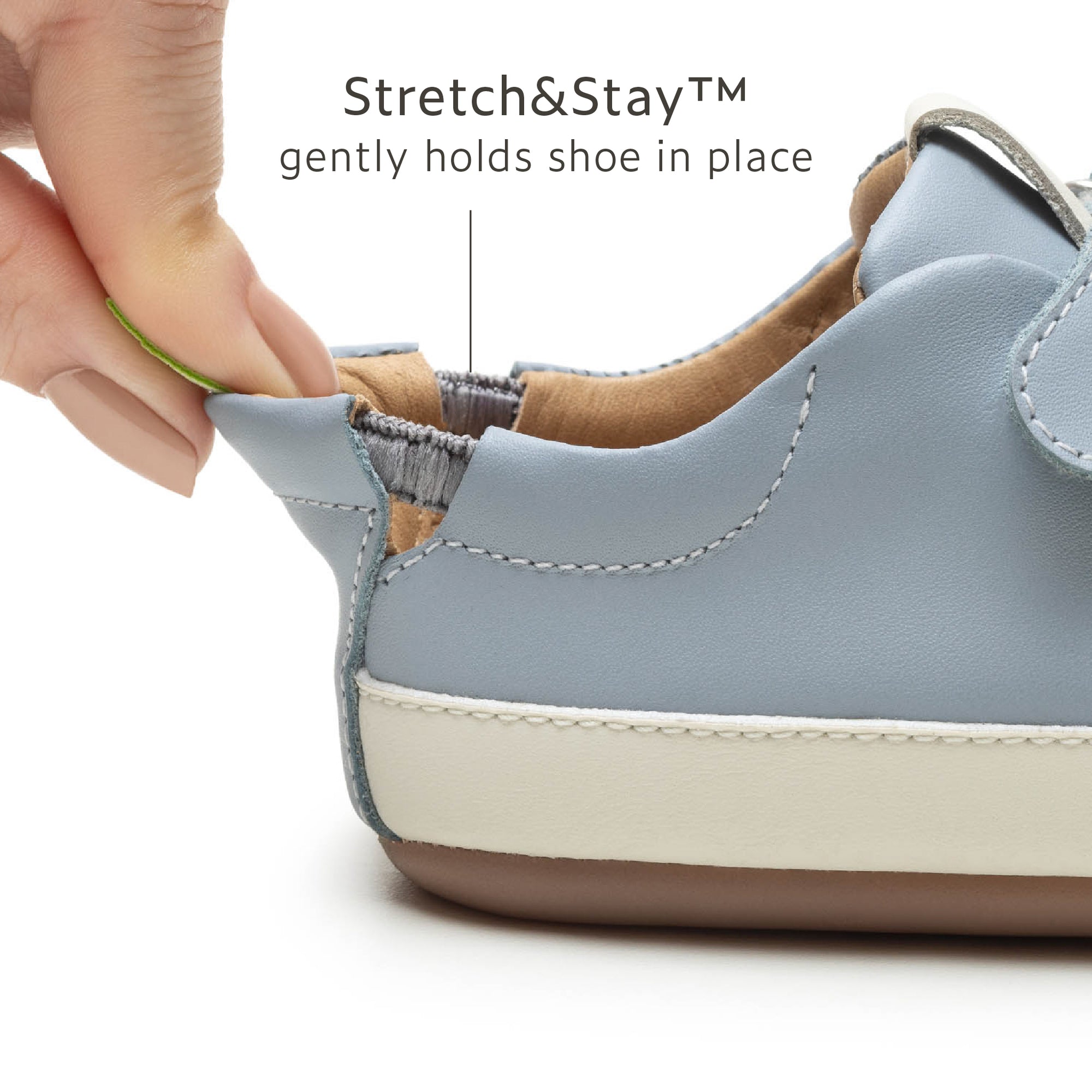 Tip Toey Joey Bossy Sneakers - Tide Blue / Tapioca elastic heel