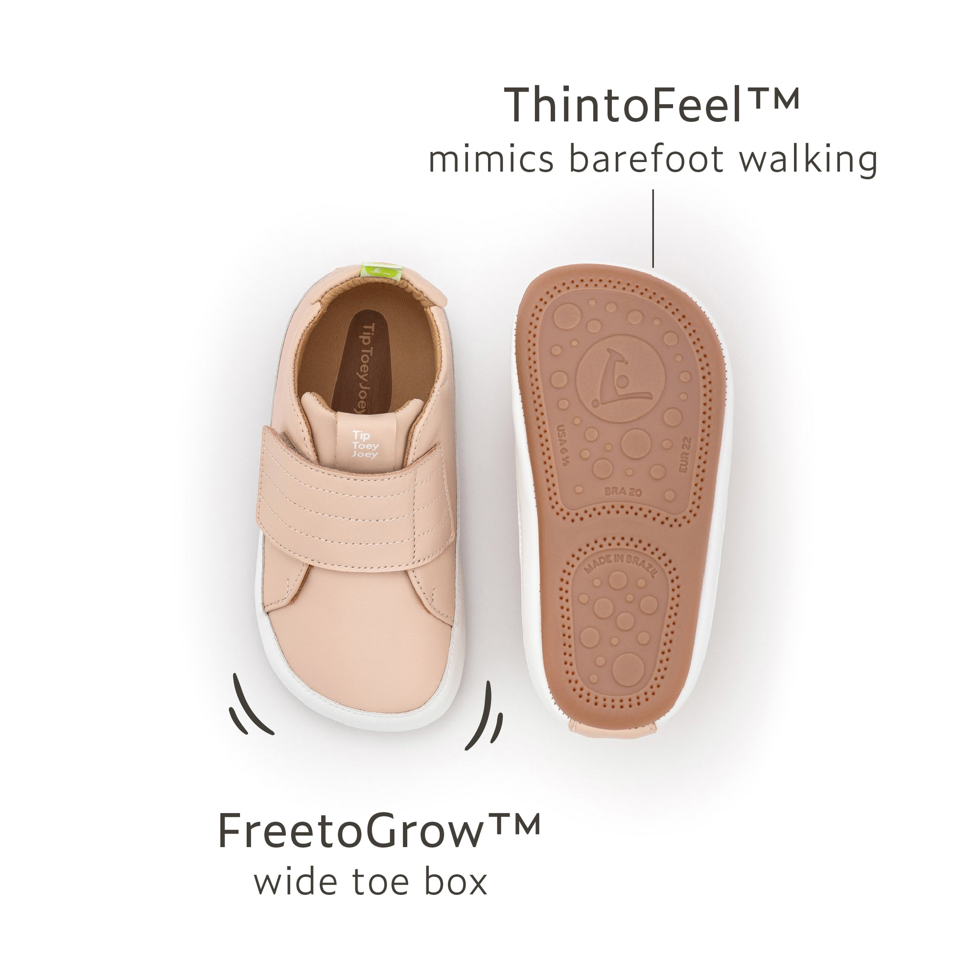Tip Toey Joey First Walker Friendly Papaya Cream Sneakers sole