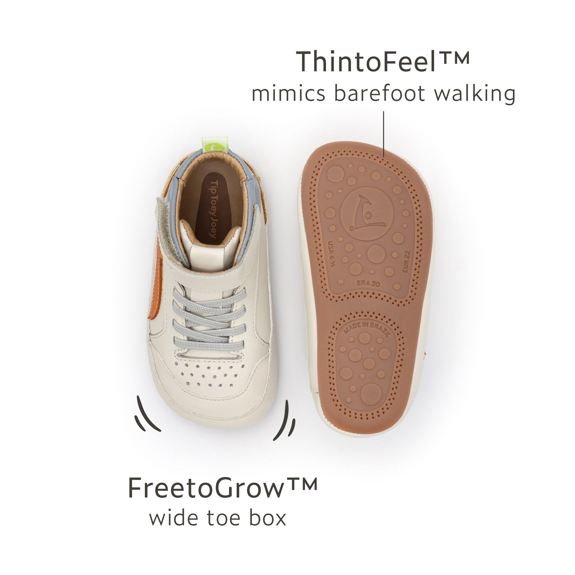 Landy High Top Sneakers - Tapioca / Tangerine / Caja sole