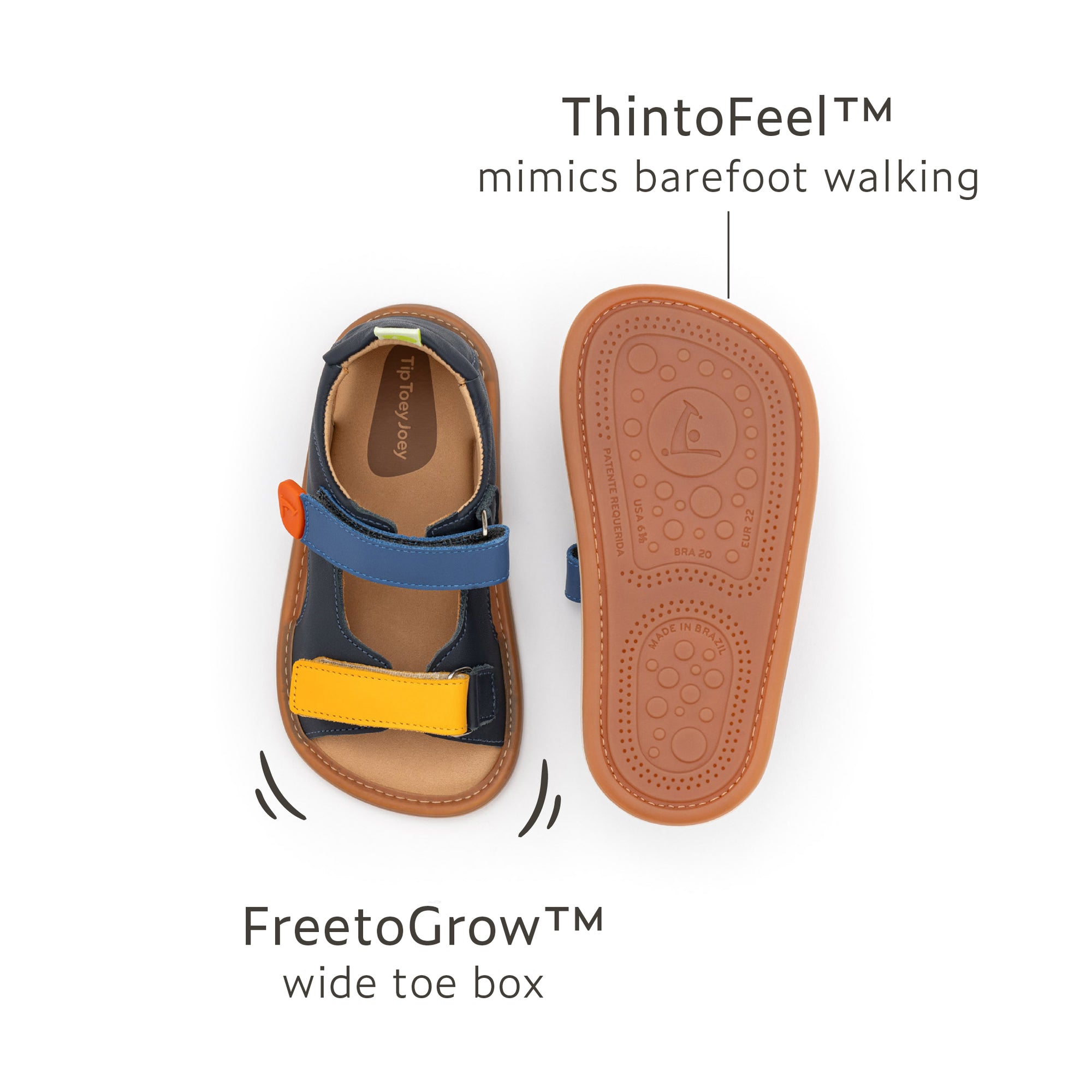 Explore Sandals - Navy / Caja / Blue Tang sole