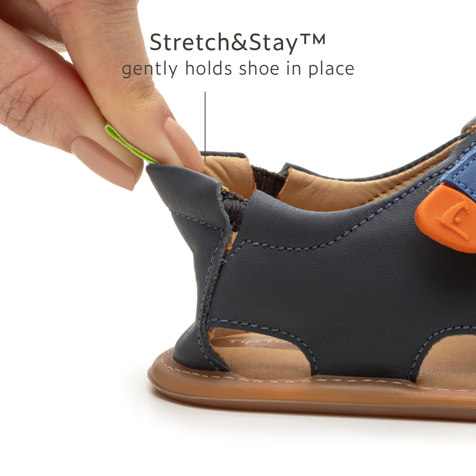 Explore Sandals - Navy / Caja / Blue Tang elastic heel
