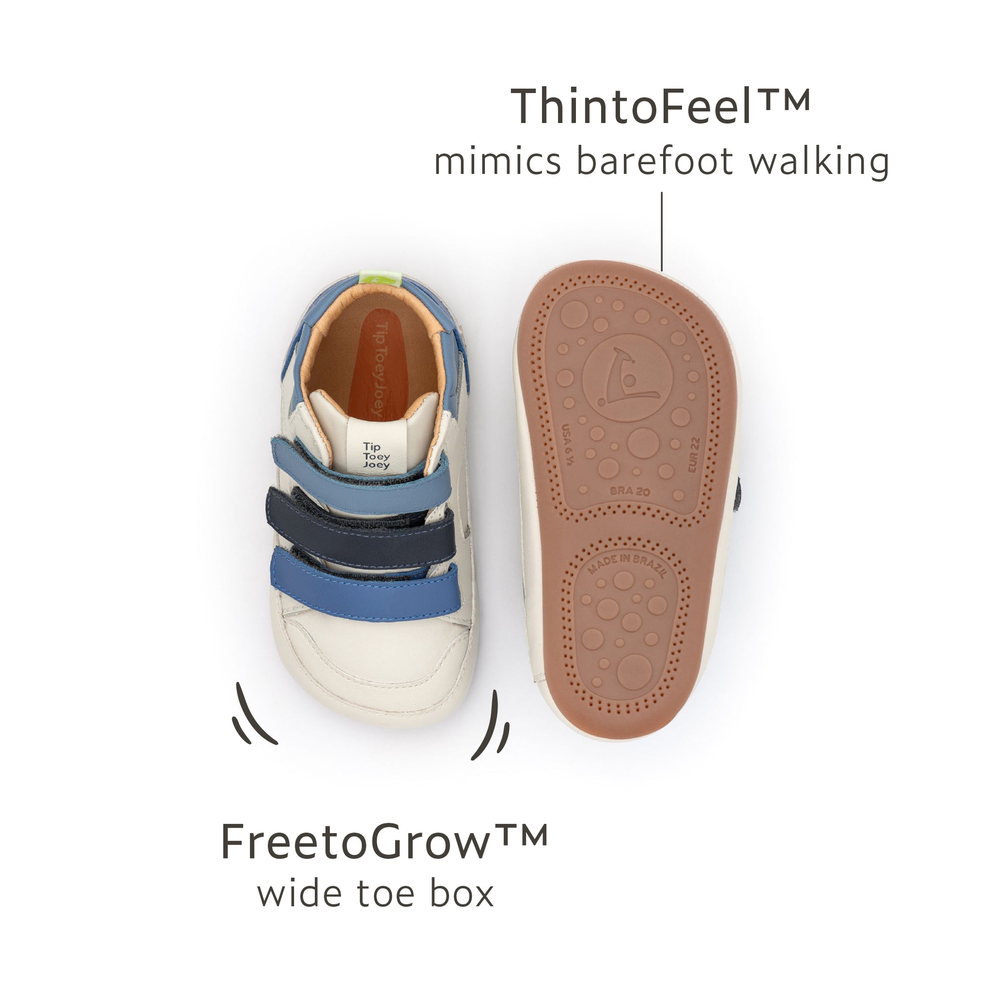 Metropoly Shoes - Tapioca / Blue Tang / Navy sole