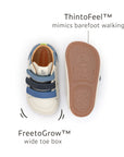 Metropoly Shoes - Tapioca / Blue Tang / Navy sole
