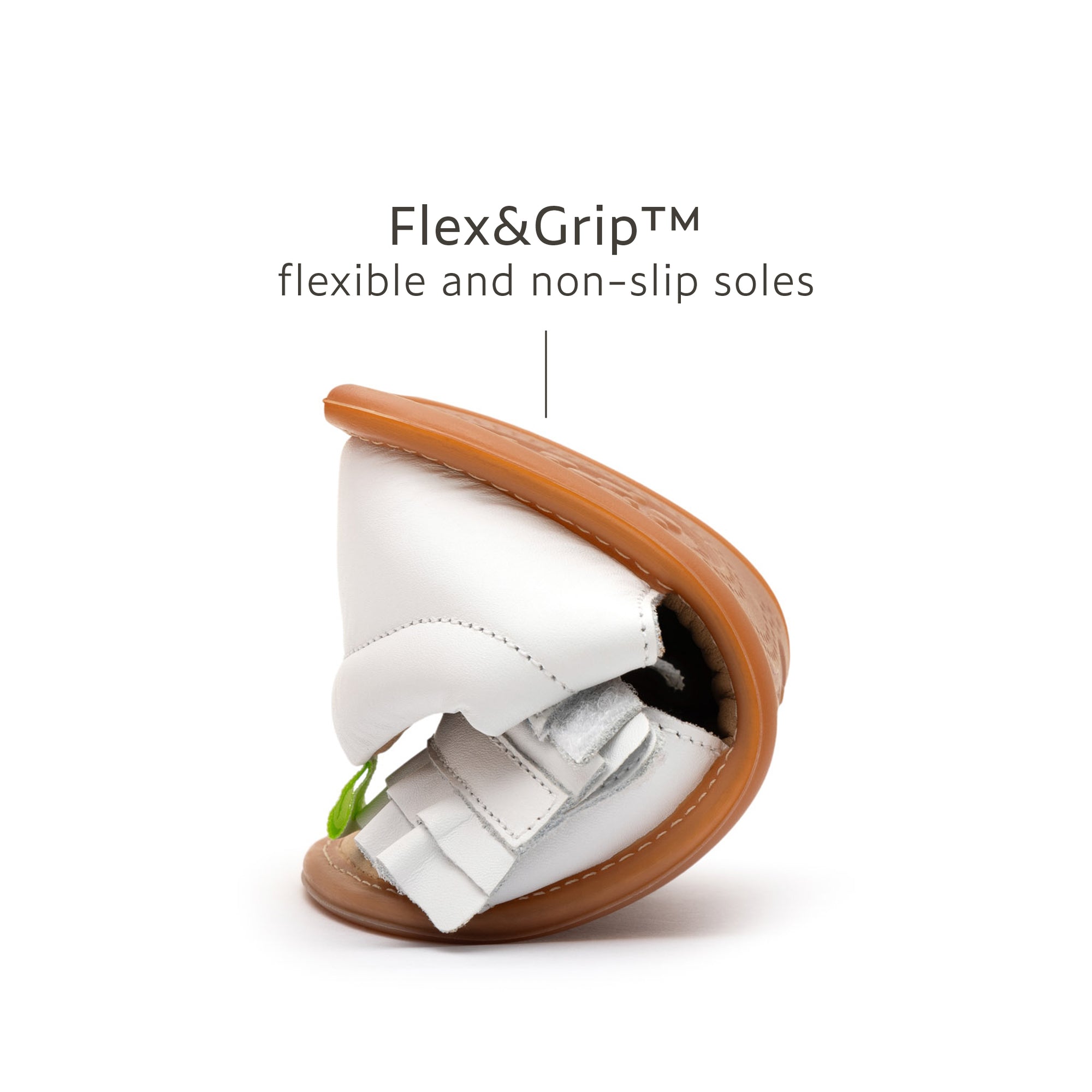 Ruffy Sandal - White flexible