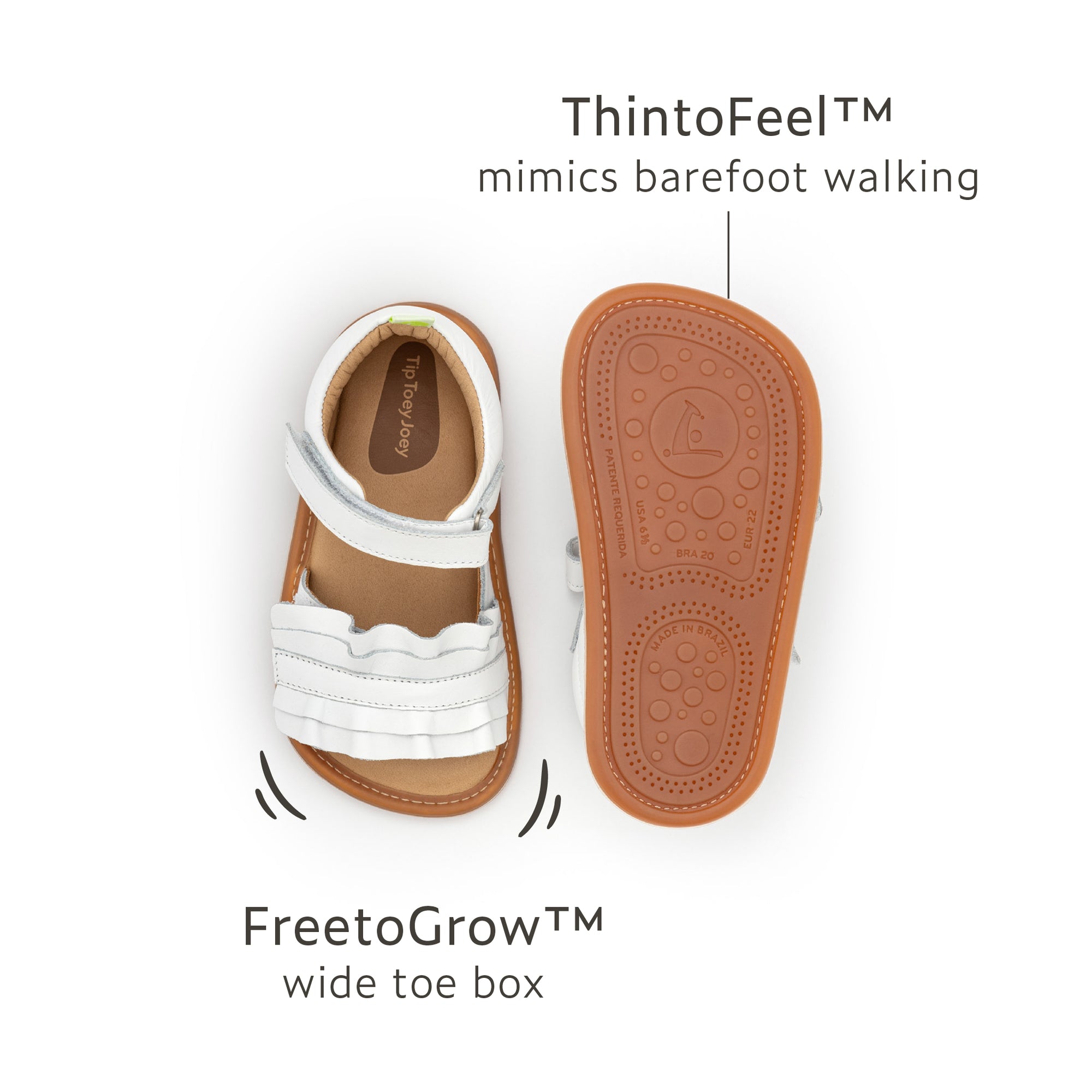 Ruffy Sandal - White sole