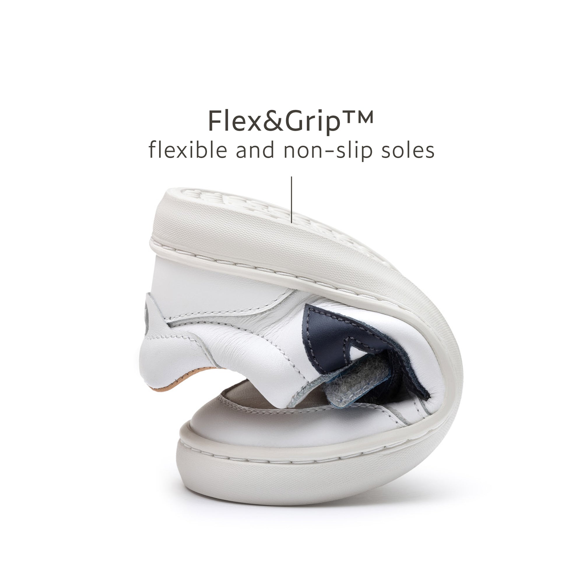 Tip Toey Joey Landy Sneakers - White / Navy / Ash flexible