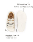 Tip Toey Joey Ramp Colours - Tapioca / Navy / Hay sole