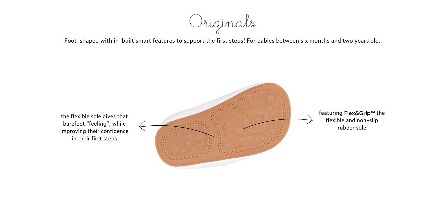 flexible sole & Flex&Grip for babies