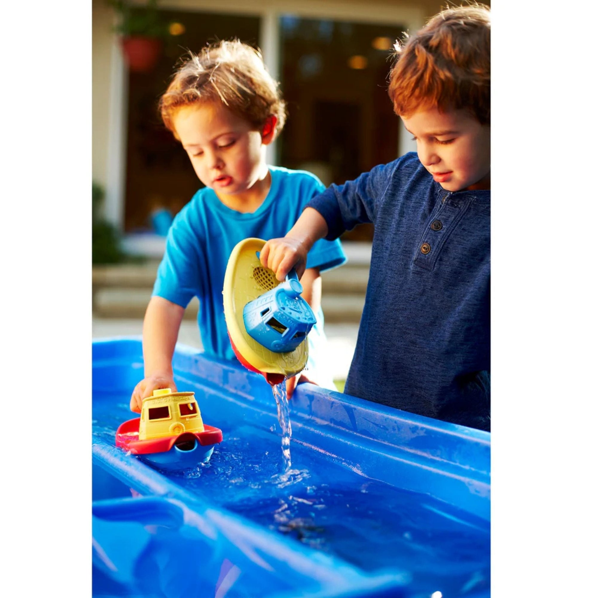 Green Toys Tugboat - Blue &amp; Tugboat - Yellow