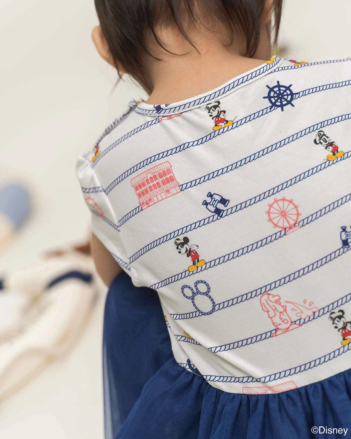 tulle onesie nautical mickey back view 
