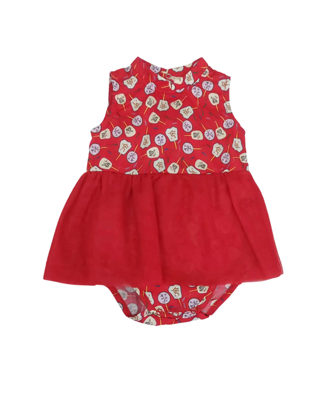 Luna Tulle Onesie - Red Fans