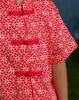 Tang Shirt - Red Honeycomb Tiles