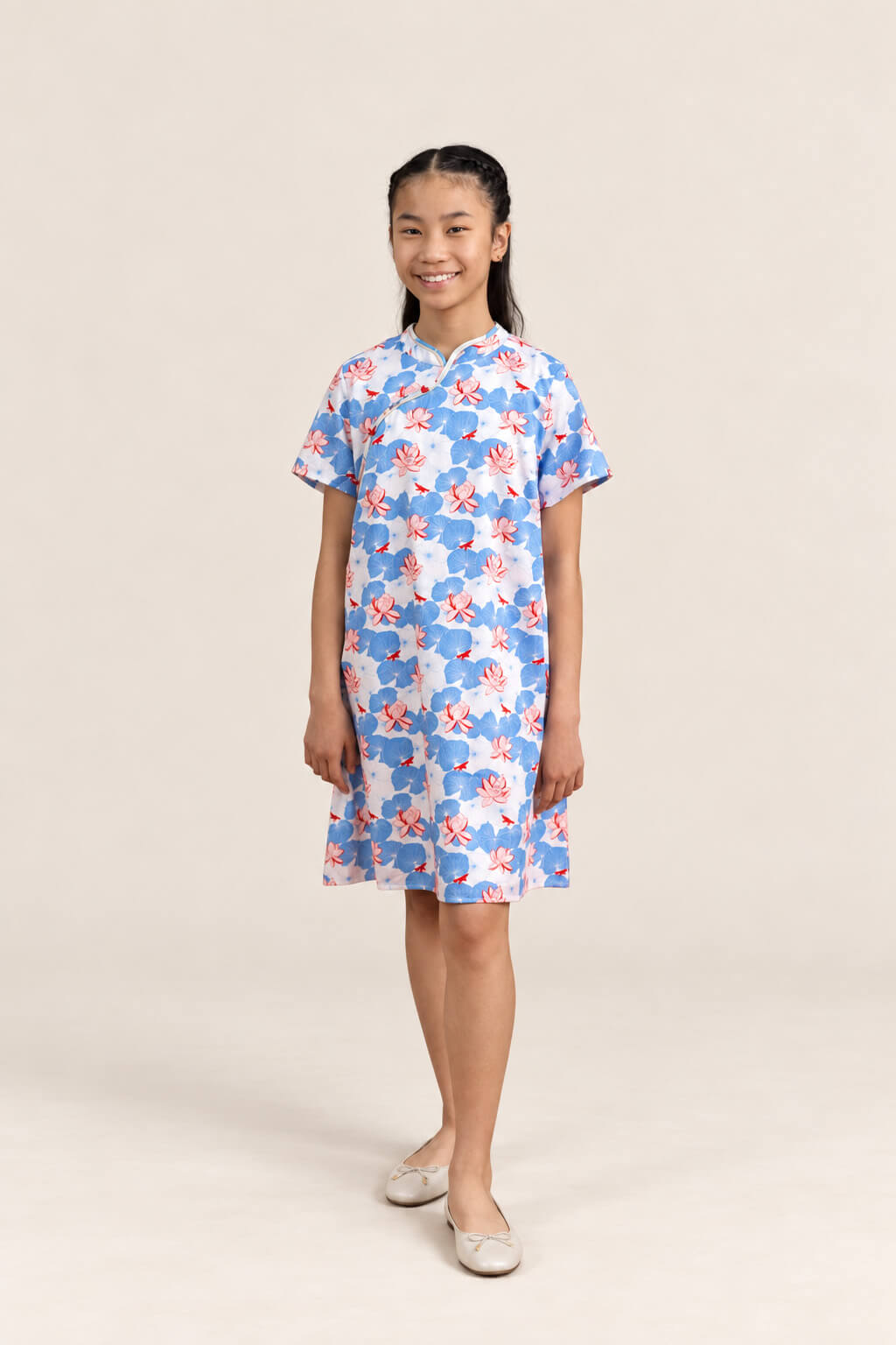 Wendy Cheongsam Blue Lotus
