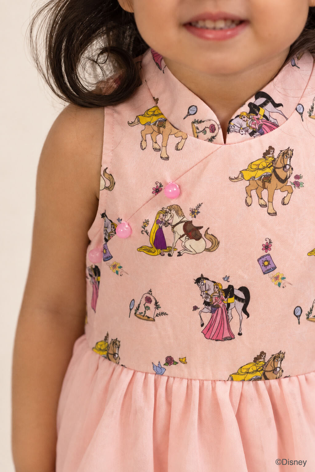 Wren Cheongsam - Princess Horses closeup