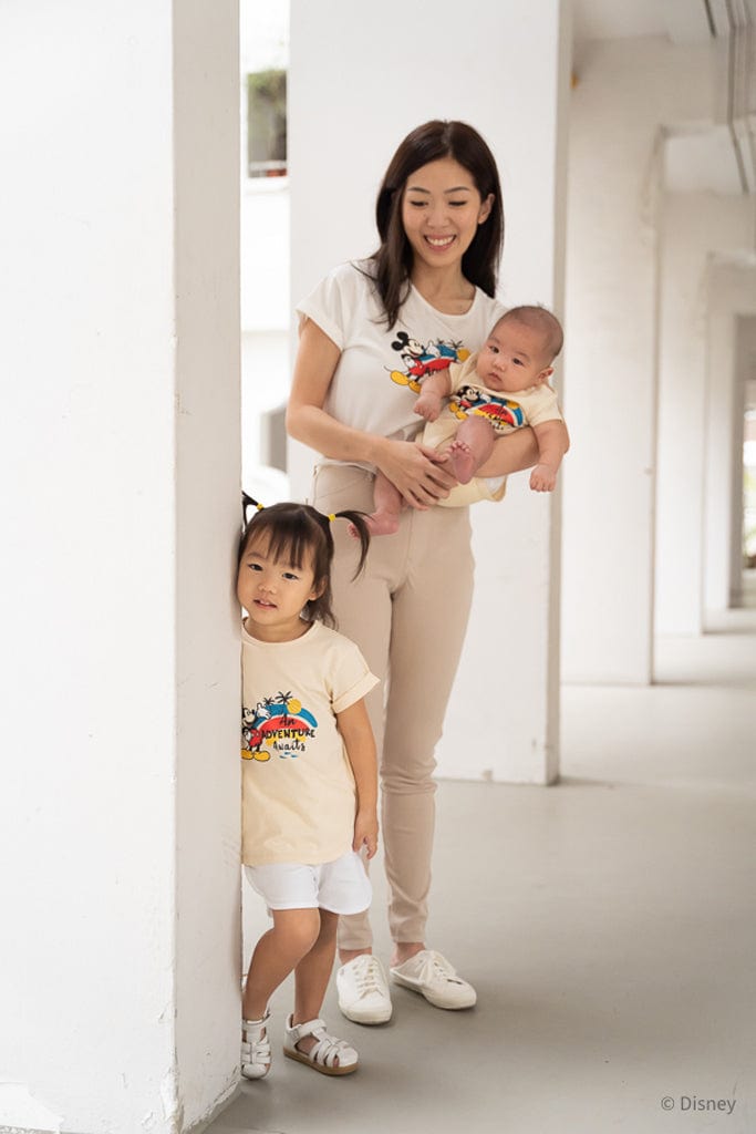 Short-Sleeve Onesie - An Adventure Awaits | Disney x elly Mickey Go Local | The Elly Store Singapore