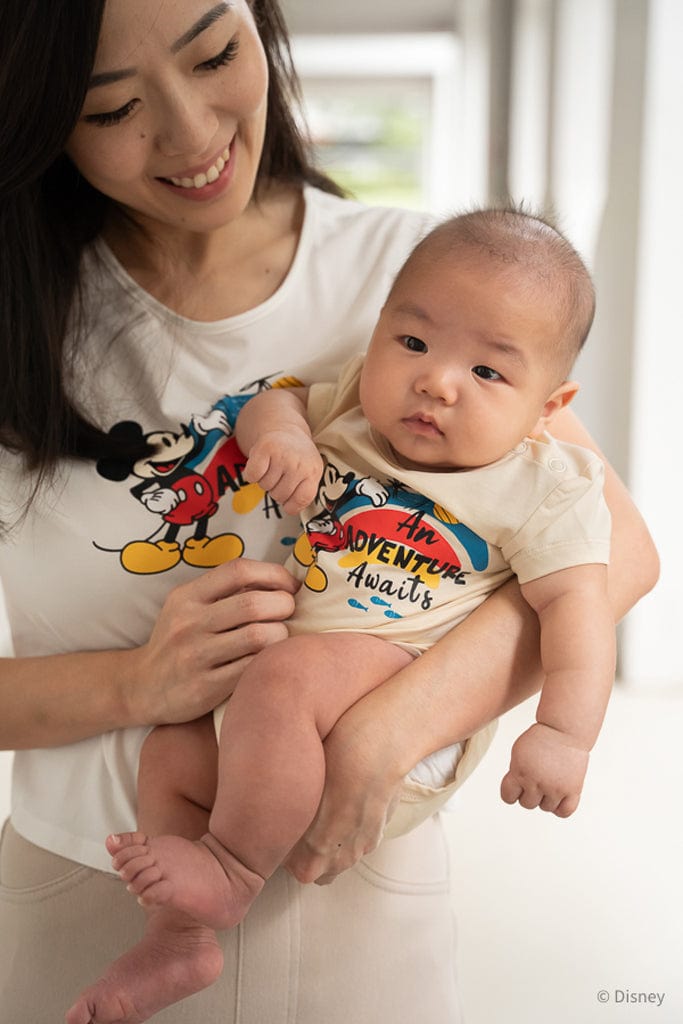 Short-Sleeve Onesie - An Adventure Awaits | Disney x elly Mickey Go Local | The Elly Store Singapore