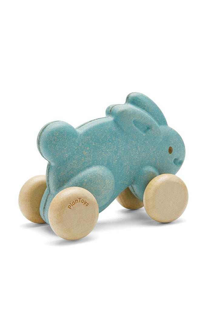 Plan Toys - Push Along Bunny Blue (Back)