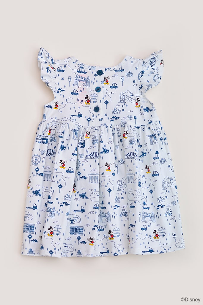 Piper Dress - Blue Road Trip Mickey | Disney x elly Mickey Go Local | The Elly Store Singapore