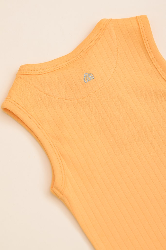 Sleeveless Onesie - Pastel Orange | Baby Clothing Essentials at The Elly Store Singapore