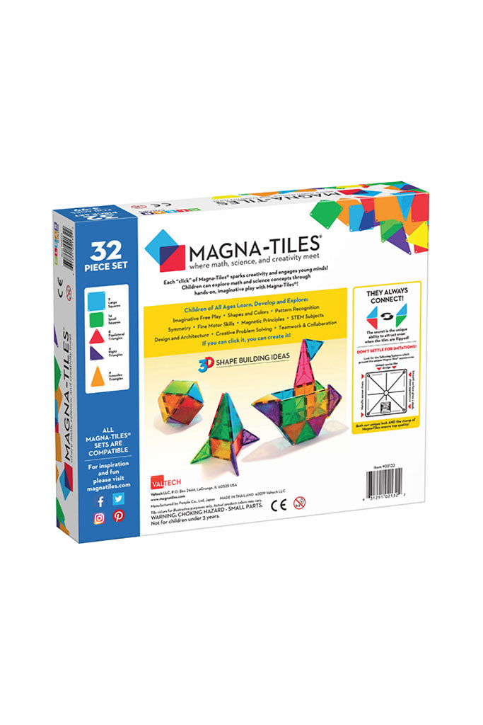 Magna-Tiles Clear Colours 32-Piece Set | The Elly Store