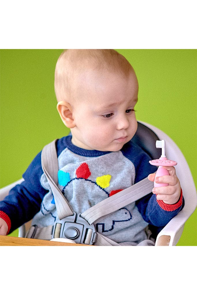 Palm Grasp Toddler Training Toothbrush - Pink by Marcus & Marcus | Bathtime | The Elly Store Singapore