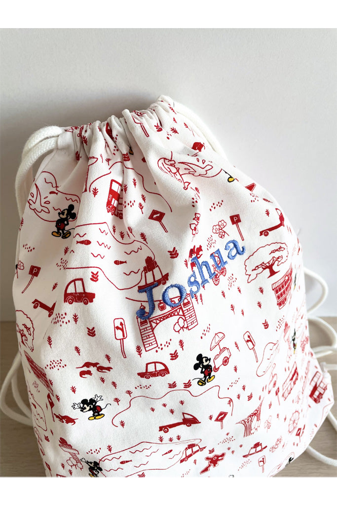 Personalisation Sample on a Drawstring Bag